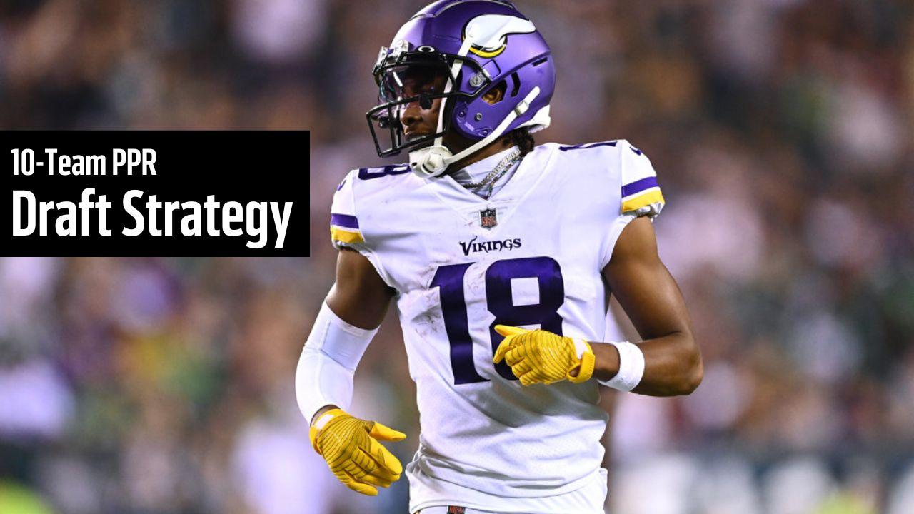 Justin Jefferson can be a key building block in your 10-team PPR draft strategy.