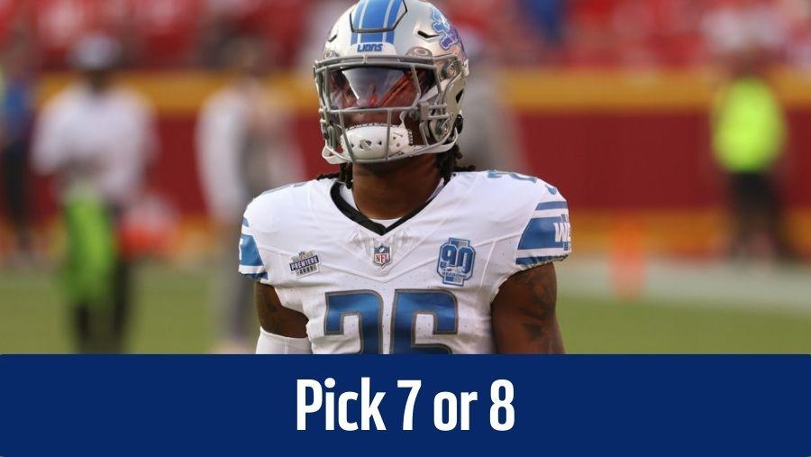 Jahmyr Gibbs shows up quite a bit in our 10-team PPR draft strategy.