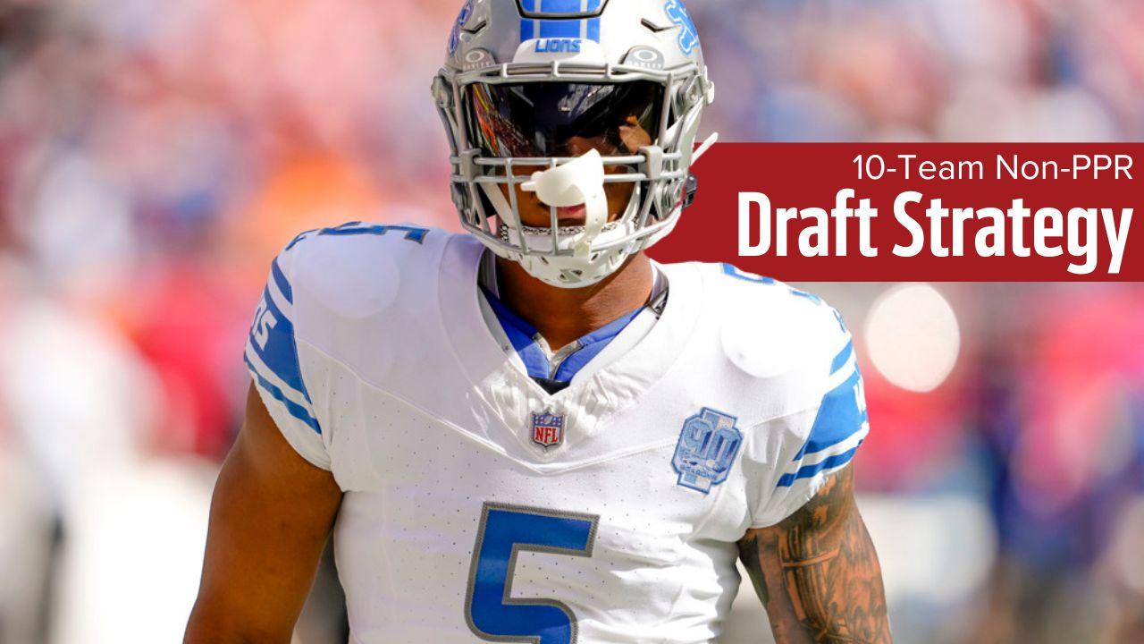 David Montgomery can help your 10 team draft strategy for 2024 fantasy football.