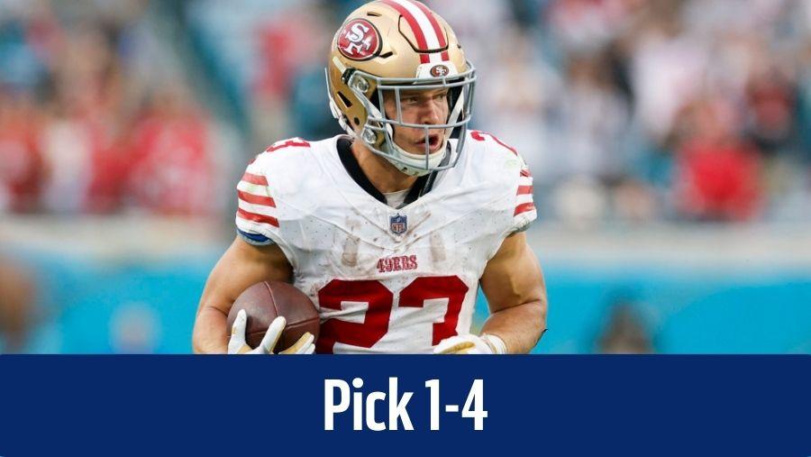 Christian McCaffrey figures to lead off your 14-team draft strategy if you're picking early.