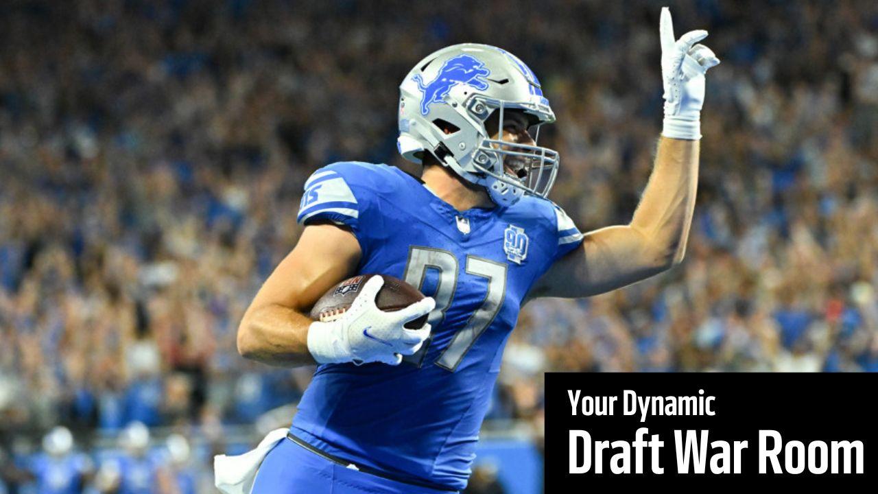 Sam LaPorta ranks high on any 2024 fantasy football cheat sheet.   doesn't put him quite as high as others, though.