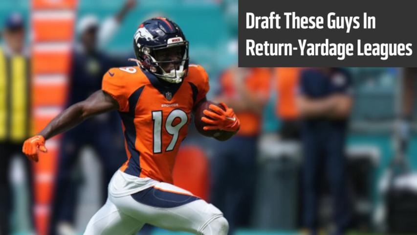 Players with Upside in Fantasy Football Return Yards Leagues
